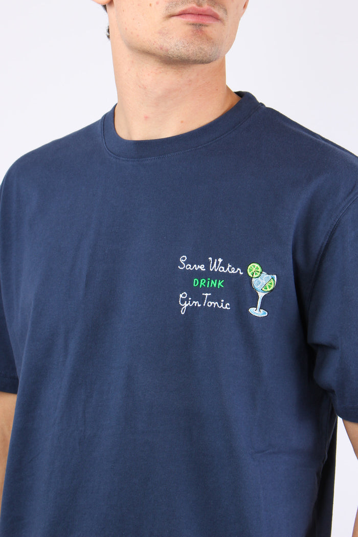 T-shirt Ricamo Drink Gin Save-6