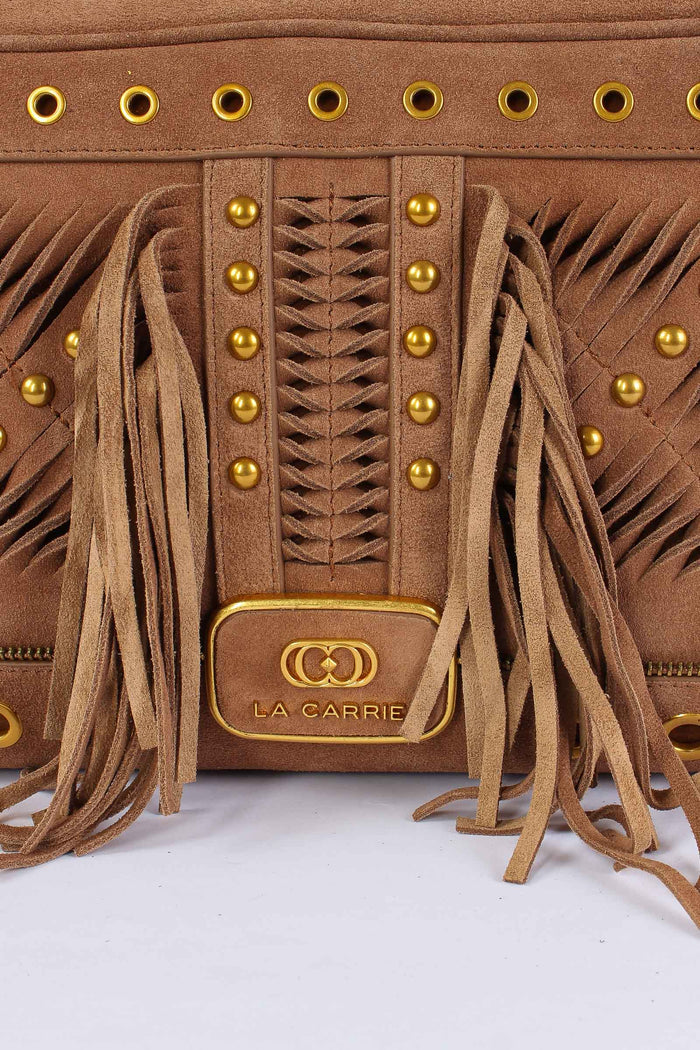Bauletto Camoscio Frange Cuoio-5