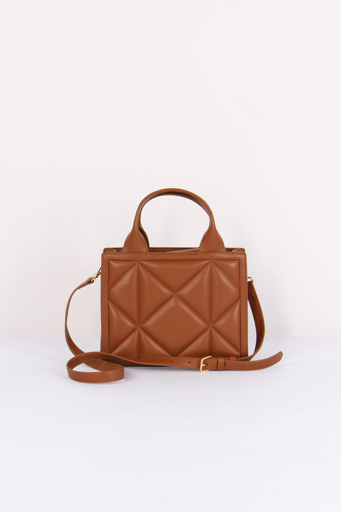 Shopping Piccola Matelasse Cuoio-3