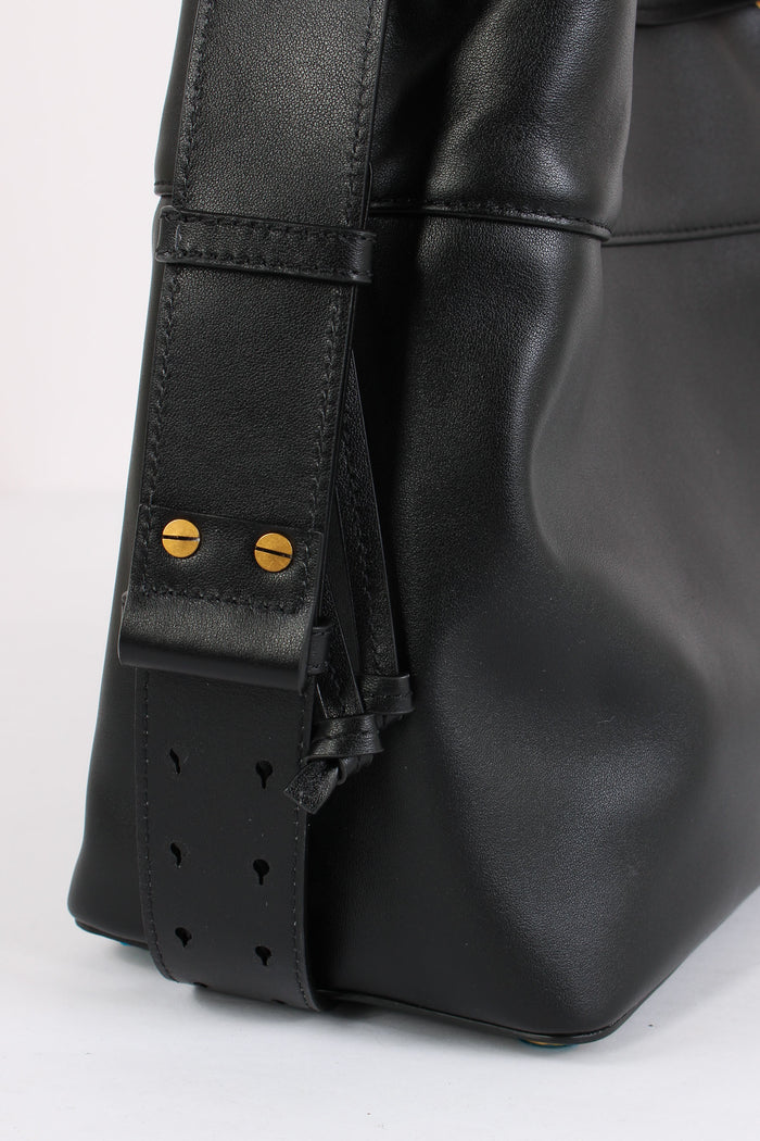 Secchiello Pelle Liscia Nero/gold-5