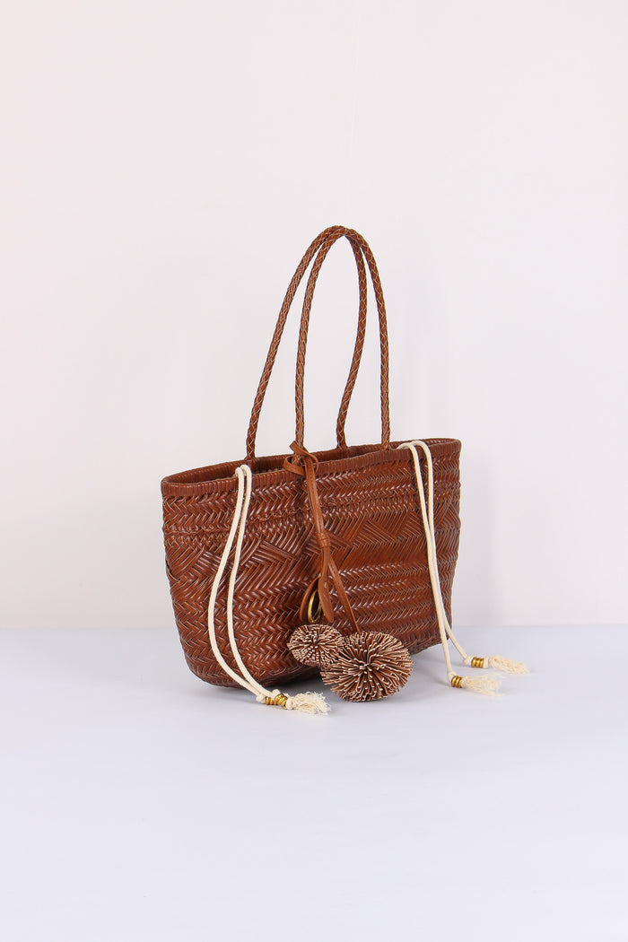 Paloma Shopping Mini Intreccio Cuoio-8