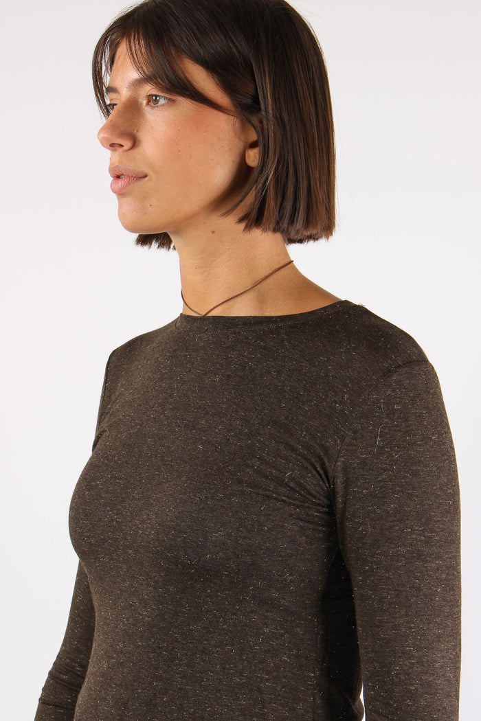 T-shirt Girocollo Lamina Moro-5