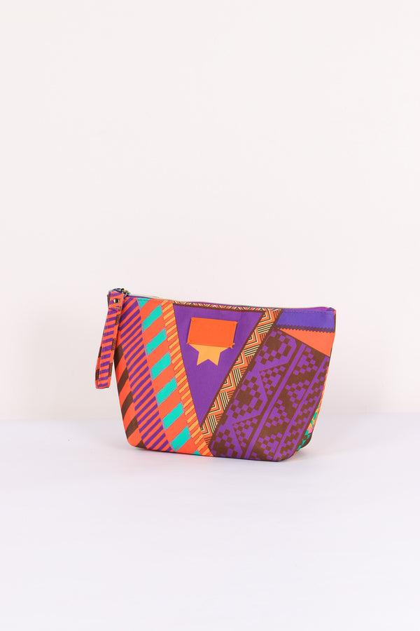 Maxi Pochette Fantasia Viola/arancio-2