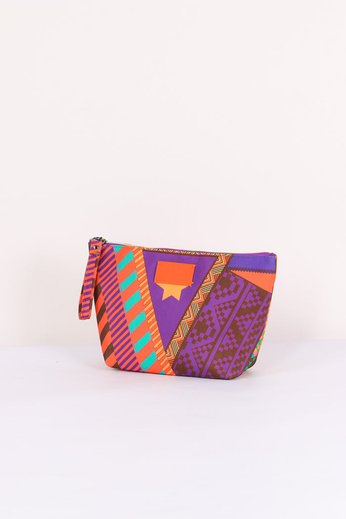 Maxi Pochette Fantasia Viola/arancio-2
