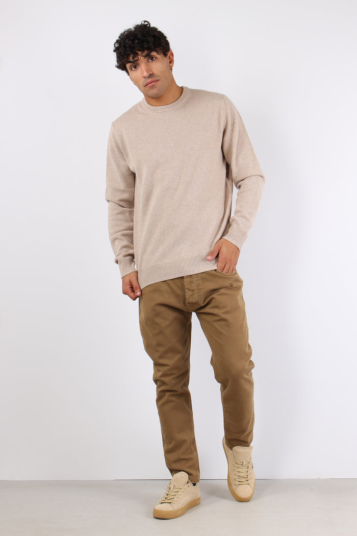 Girocollo Lambswool Beige-3