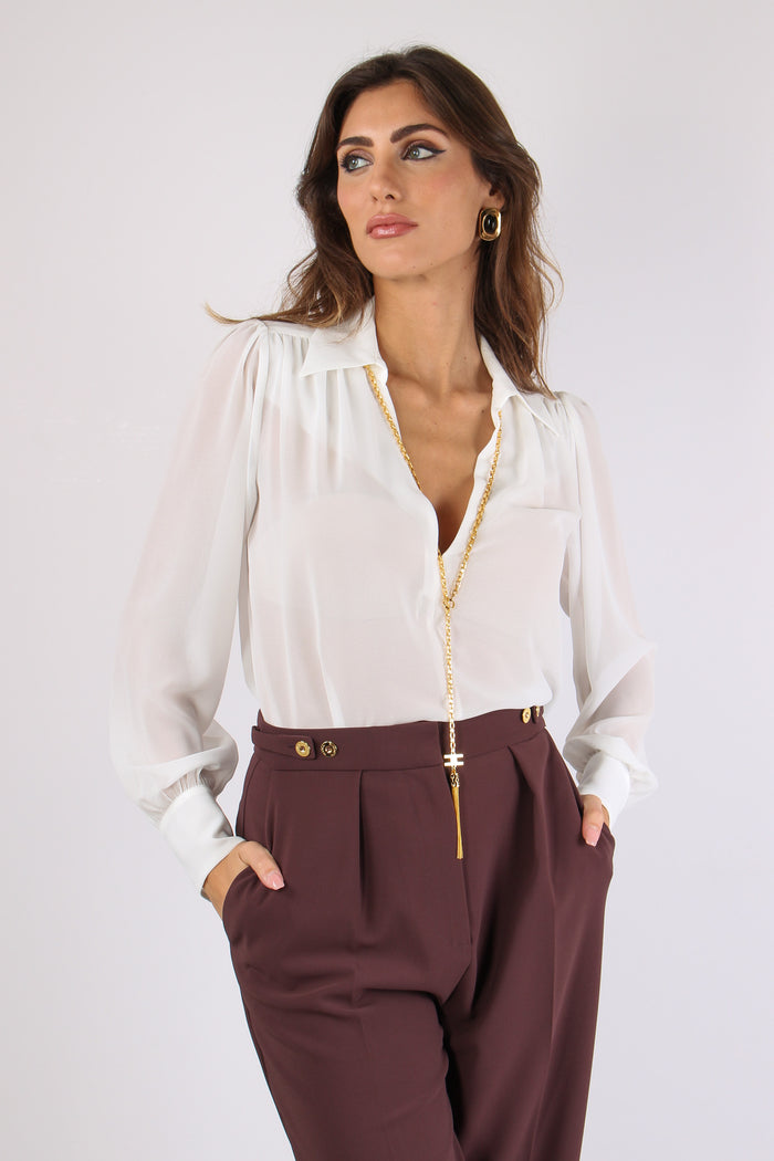 Camicia Collana Avorio-8