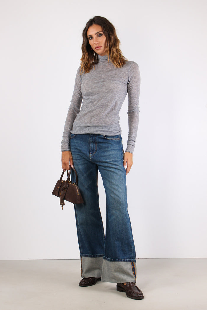 Wanda Denim Wide Leg Denim Medio