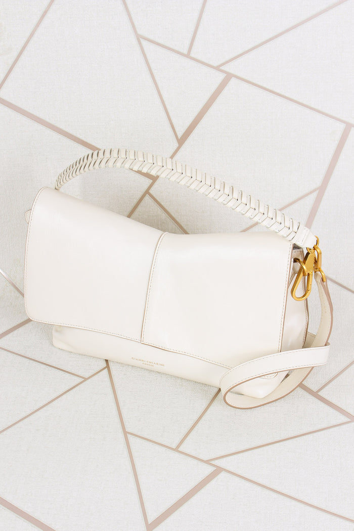 Diva Tracolla Patta Manico Intreccio Talco-4