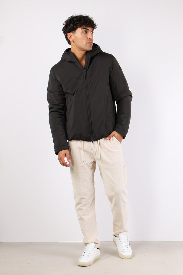 Bomber Ovatta Cappuccio Nero