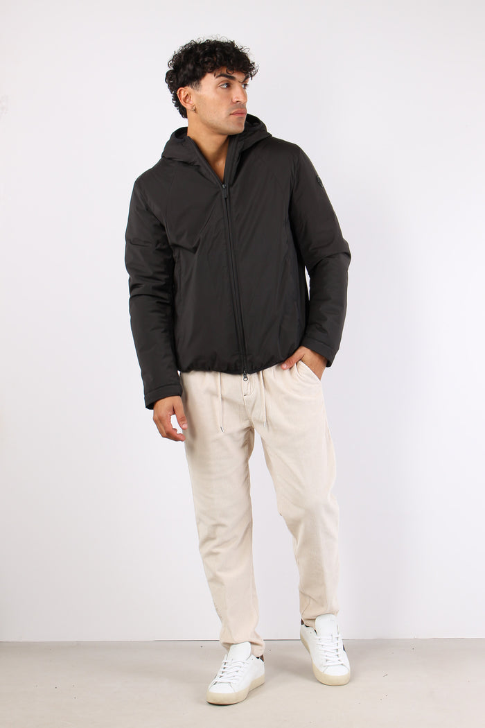 Bomber Ovatta Cappuccio Nero