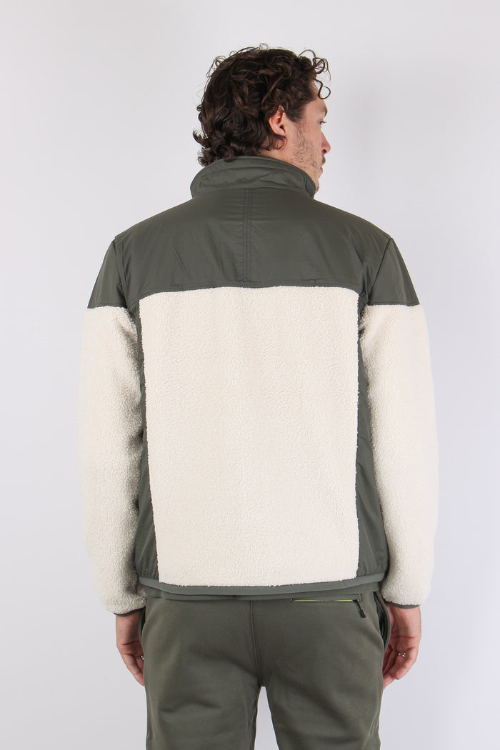 Giubbotto Collo In Piedi Green/ecru-5