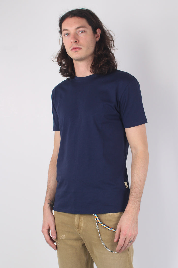 T-shirt Basica Cotone Deep Blue-6