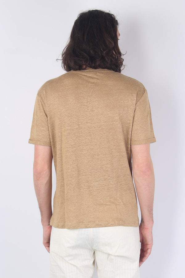 T-shirt Lino Camel-2