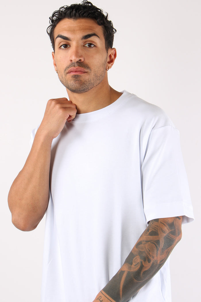 T-shirt Over Jersey Bianco-7