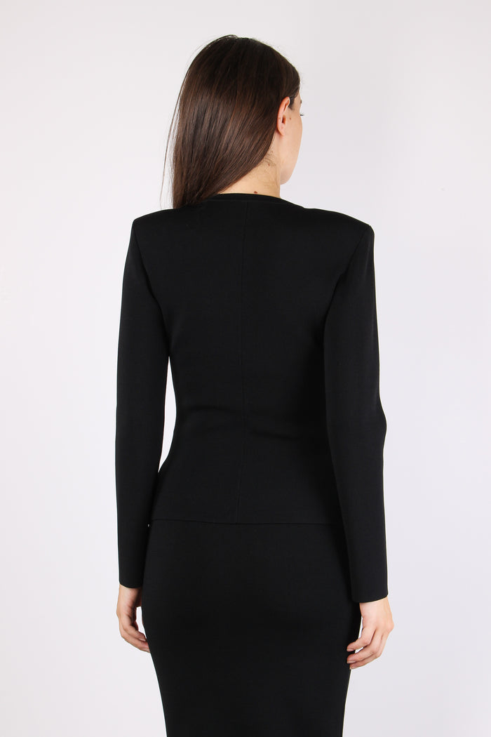 Maglia Tricot Multi Zip Nero-4