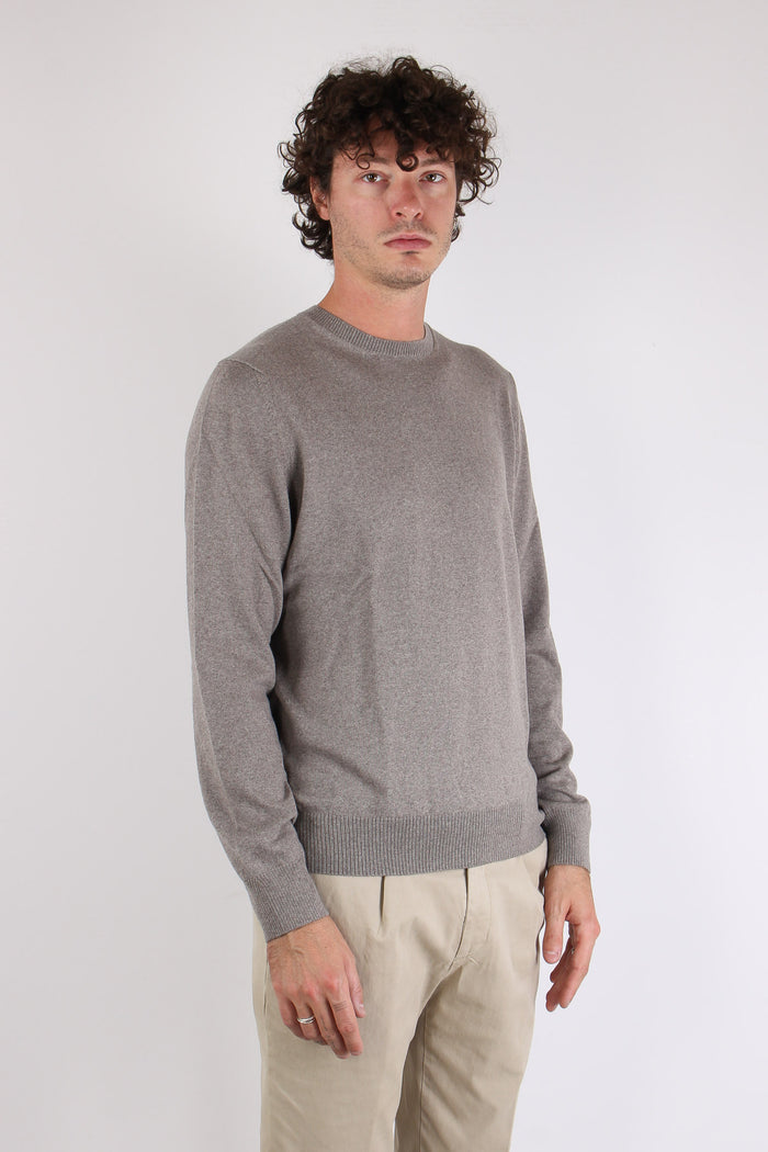 Maglia Girocollo 100% Lana Kaki-6