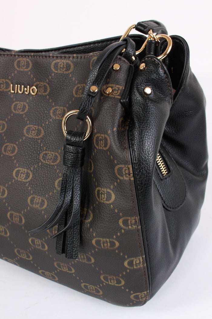 Borsa Tre Scomparti Nero-7