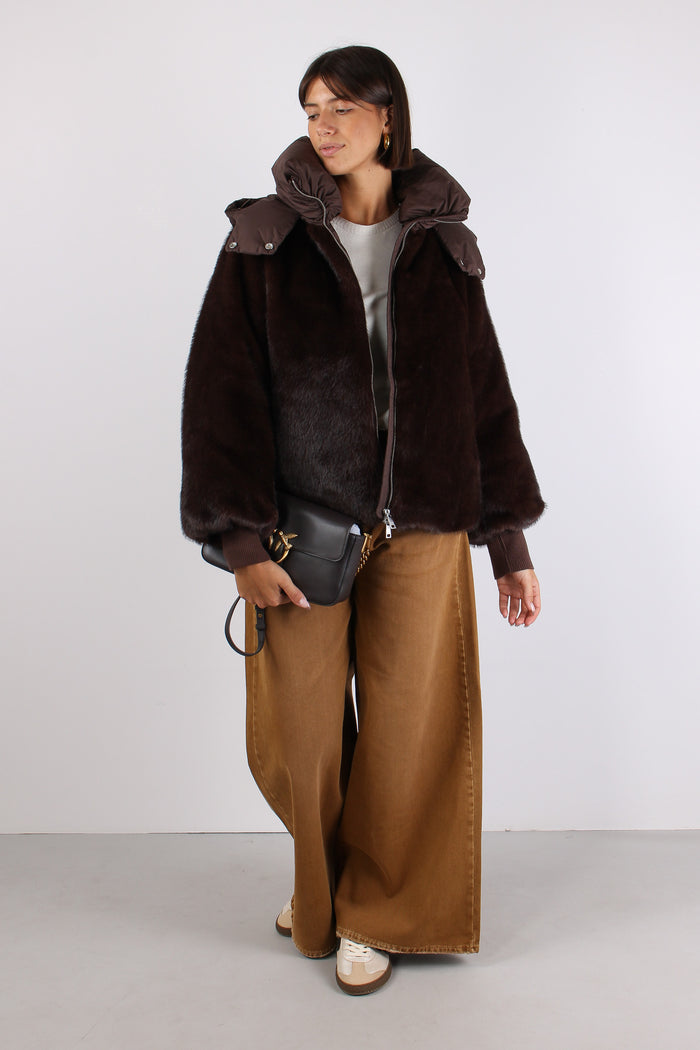 Cappa Ecopelliccia Brown-4
