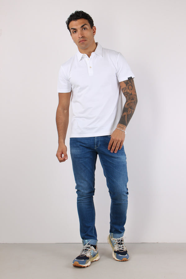 Polo Technical Piquet Bianco-2