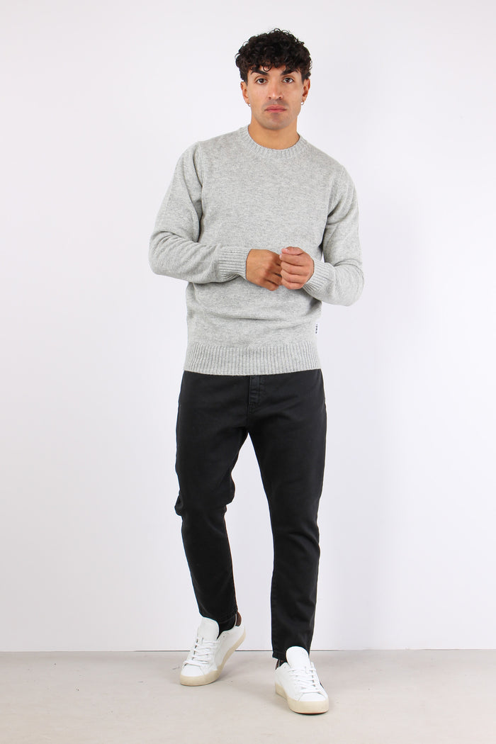 Maglia Girocollo Lambswool Ghiaccio