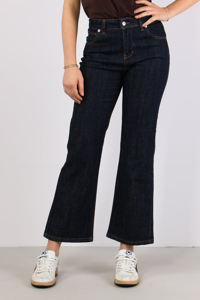 Denim Regular Impunture Contra Denim Scuro