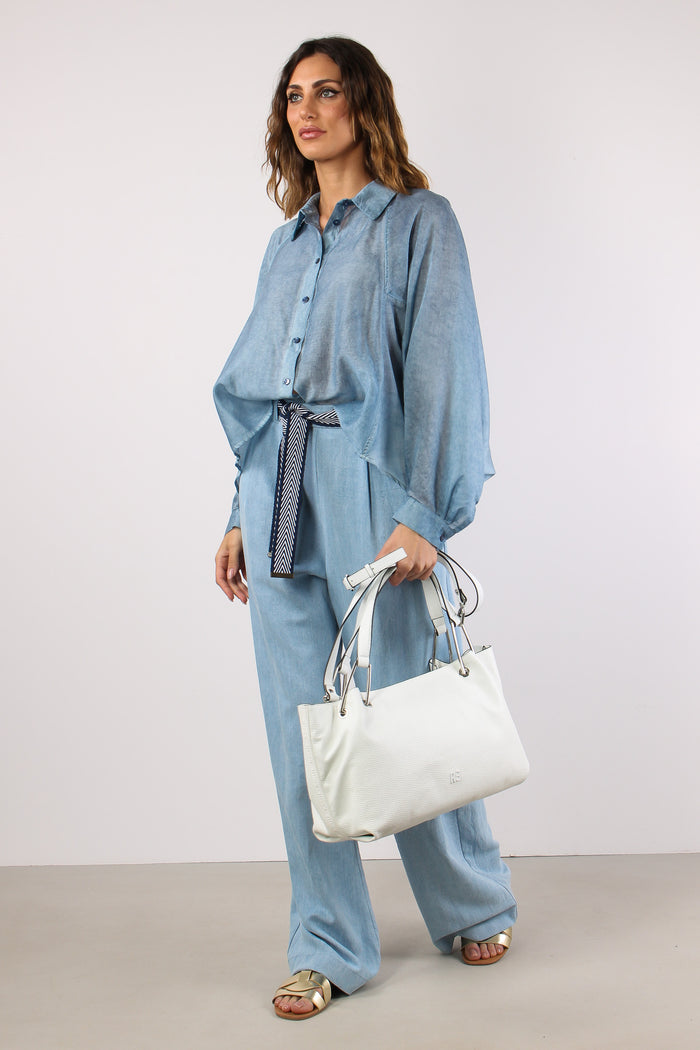 Camicia Over M/l Denim-5