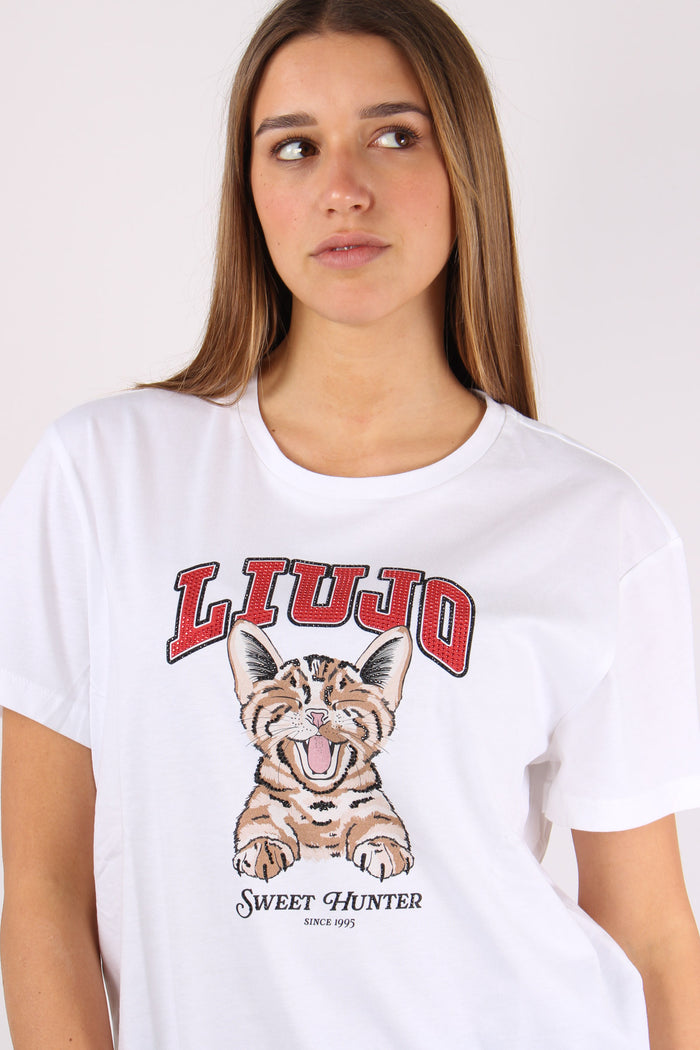 T-shirt Lamina Stampa Bianco/animal-3