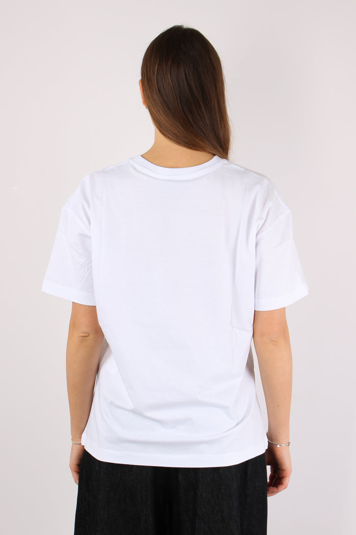 T-shirt Regular Logo Tono Su T Bianco-3