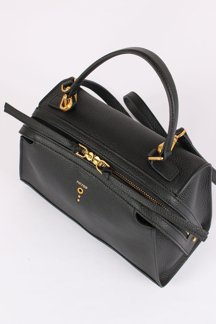 Trapezio Pelle Martellata Black-5