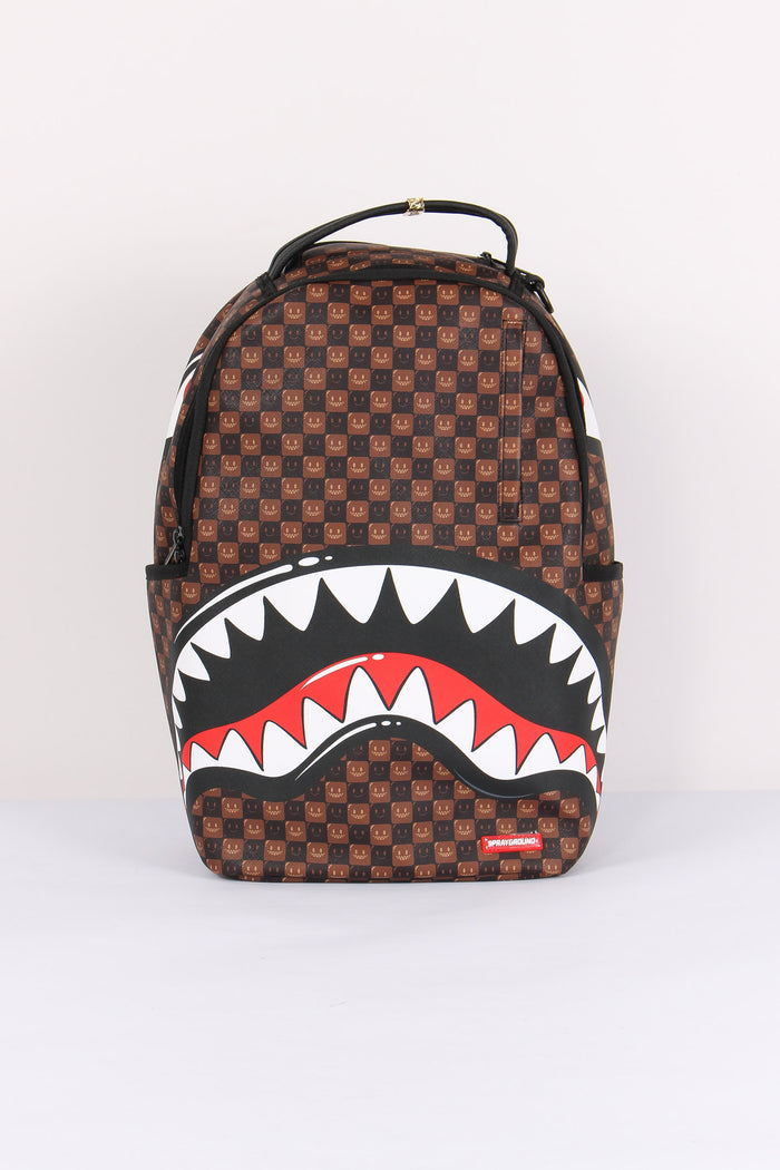 Backpack Sharks In Paris Check Marrone