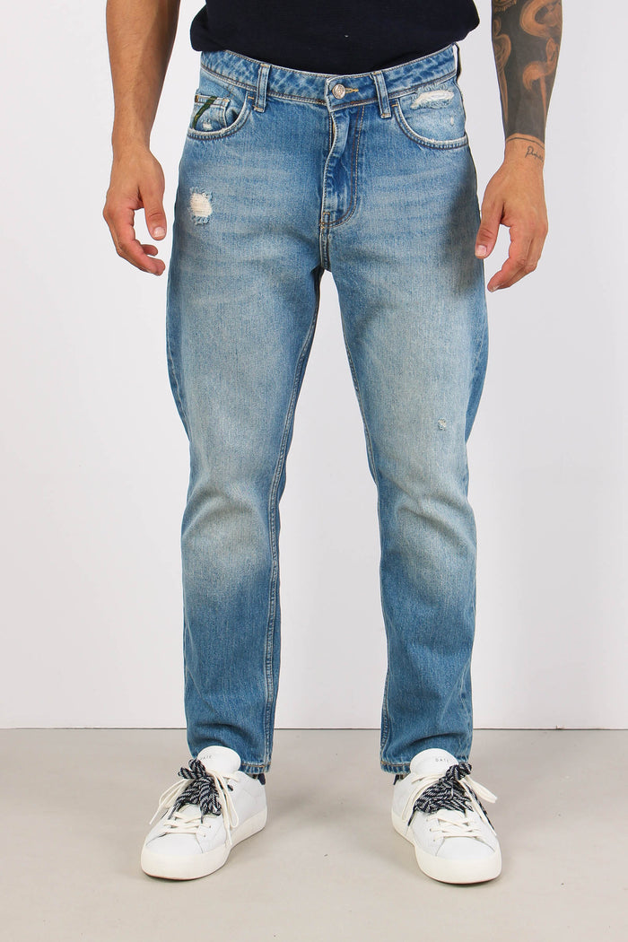 Denim Cropped Vita Bassa Denim Medio-2