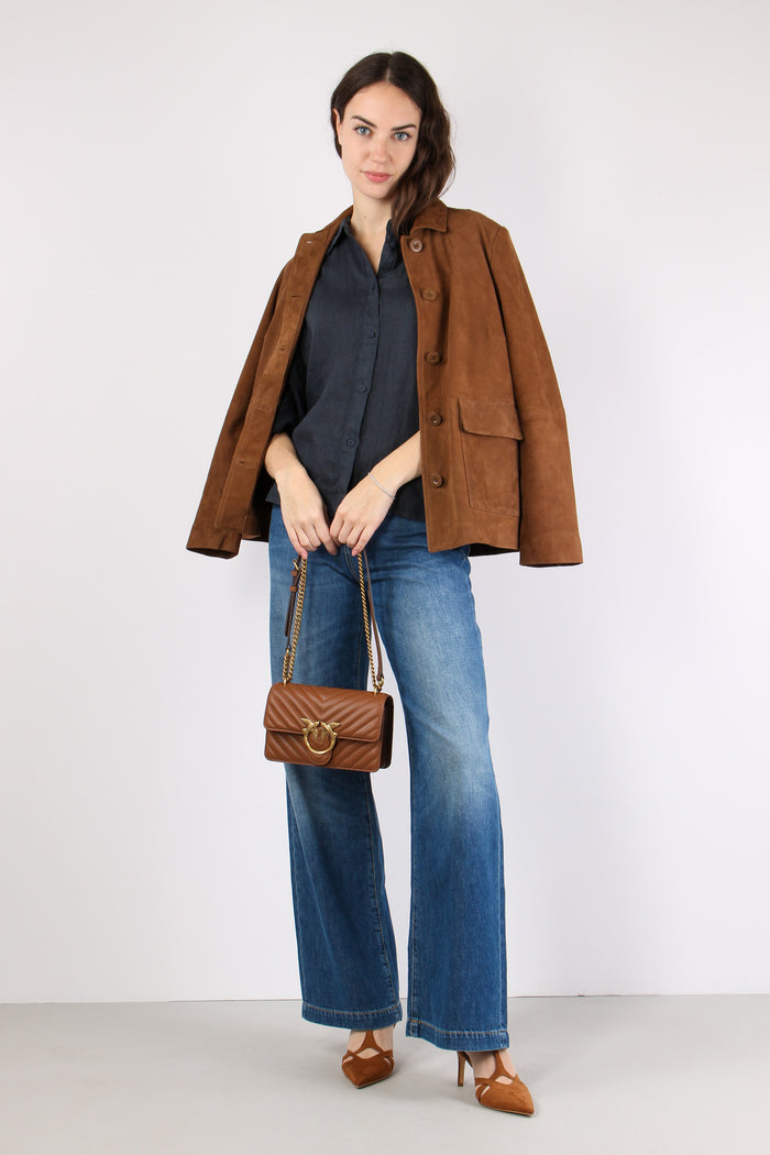 Camicia Over Lino Blue