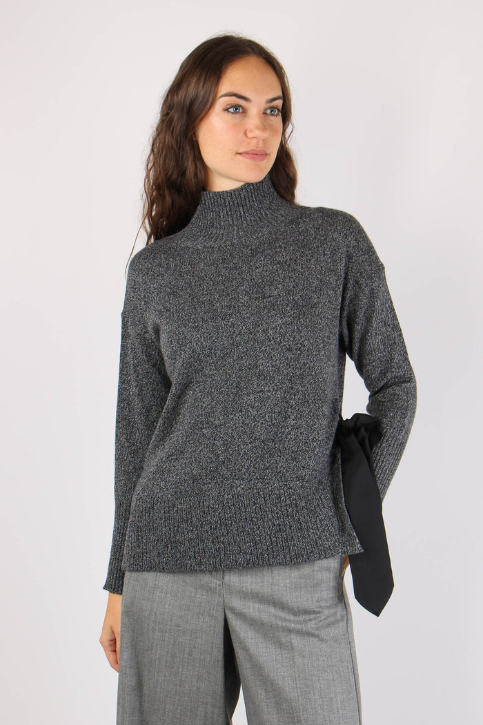 Mlsoca Girocollo Cachemire Fiocco Grigio/carbone
