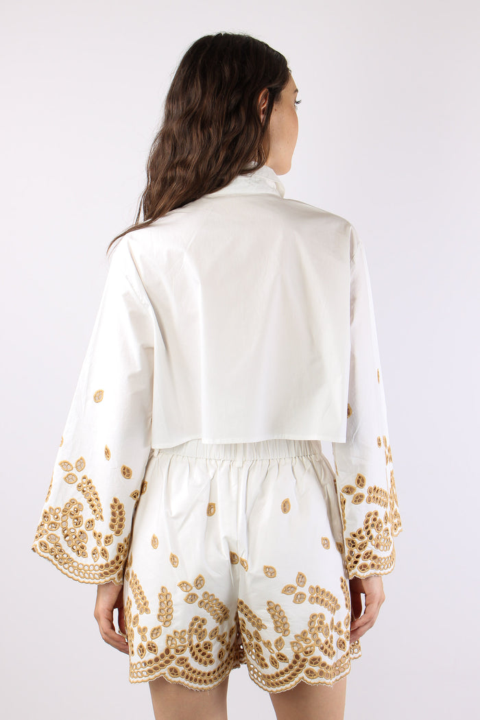 Camicia Crop Sangallo Bianco-6