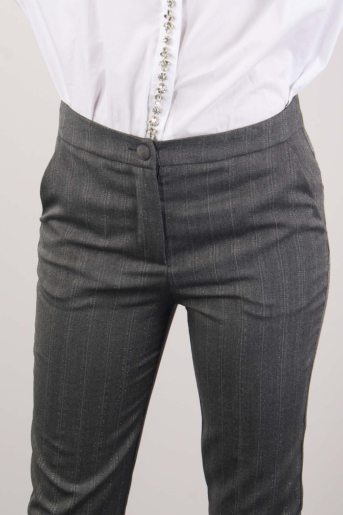 Pantalone New York Lurex Grigio-7