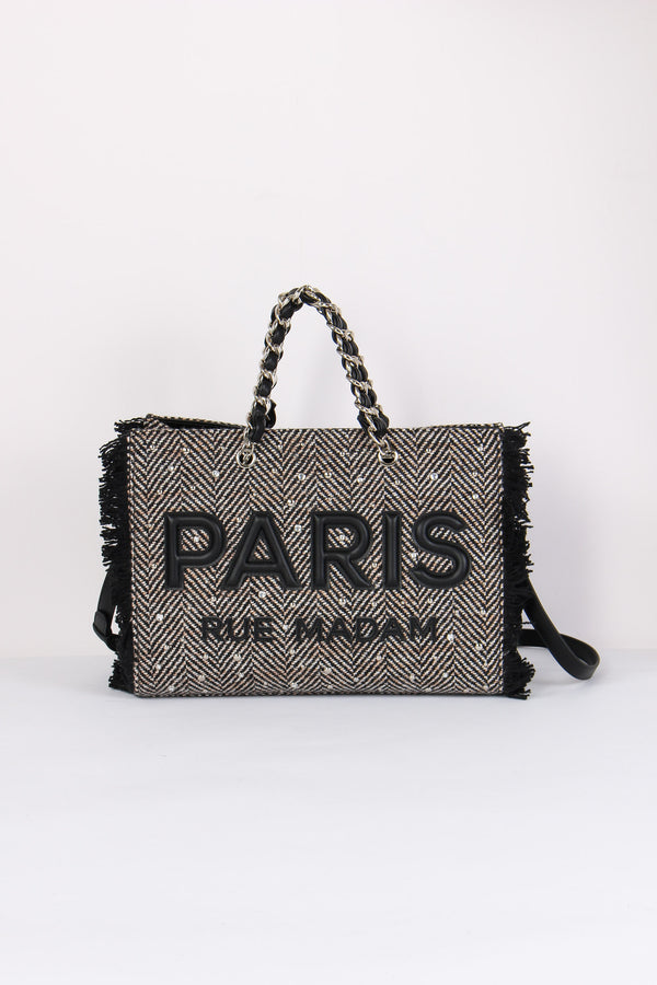 Shopping Tweed Frange Tweed Black