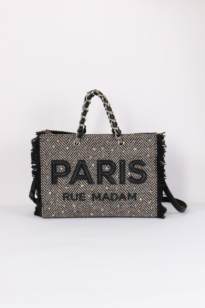 Shopping Tweed Frange Tweed Black