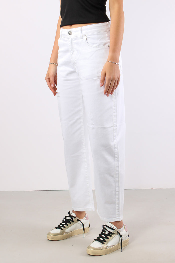 Naiadi Denim Baggy Rotture Bianco-3