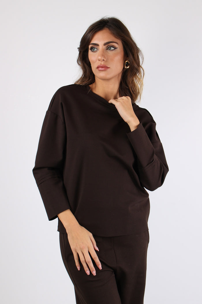 Felpa Taglio Vivo Moro-2