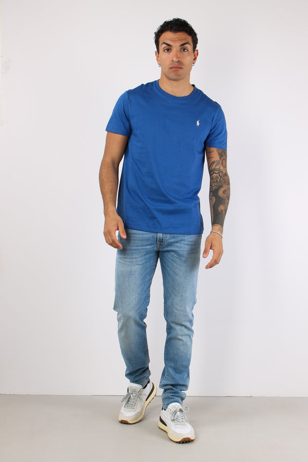 T-shirt Custom Slim Fit Dusty Azure-2