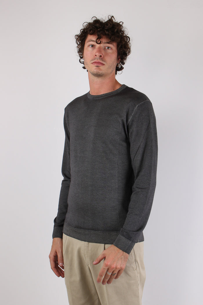 Maglia Girocollo Vintage Lana Merinos Antracite-5