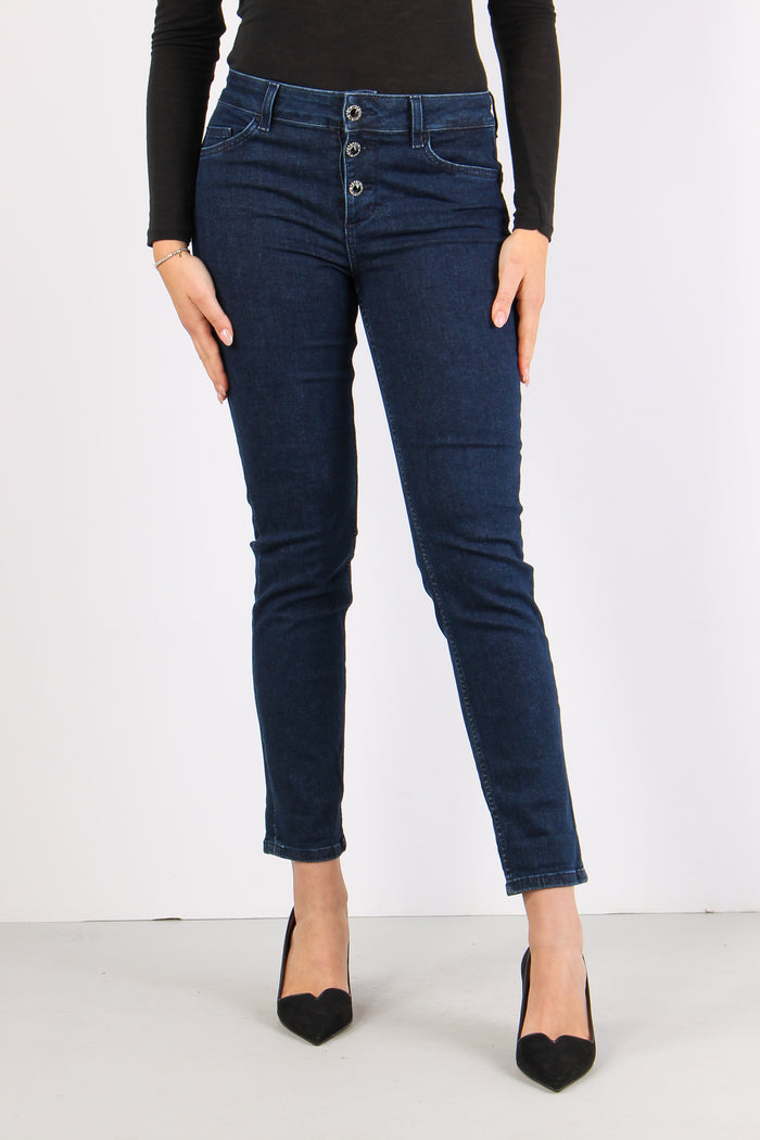 Denim Monroe Bottoni Vista Denim Scuro-3