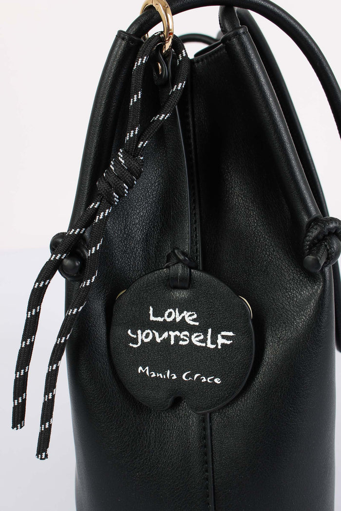 Tote Bag Manici Sottili Nero-9