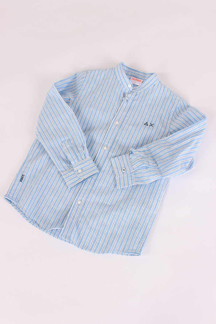 Camicia Lino Riga Azzurro/bianco-4