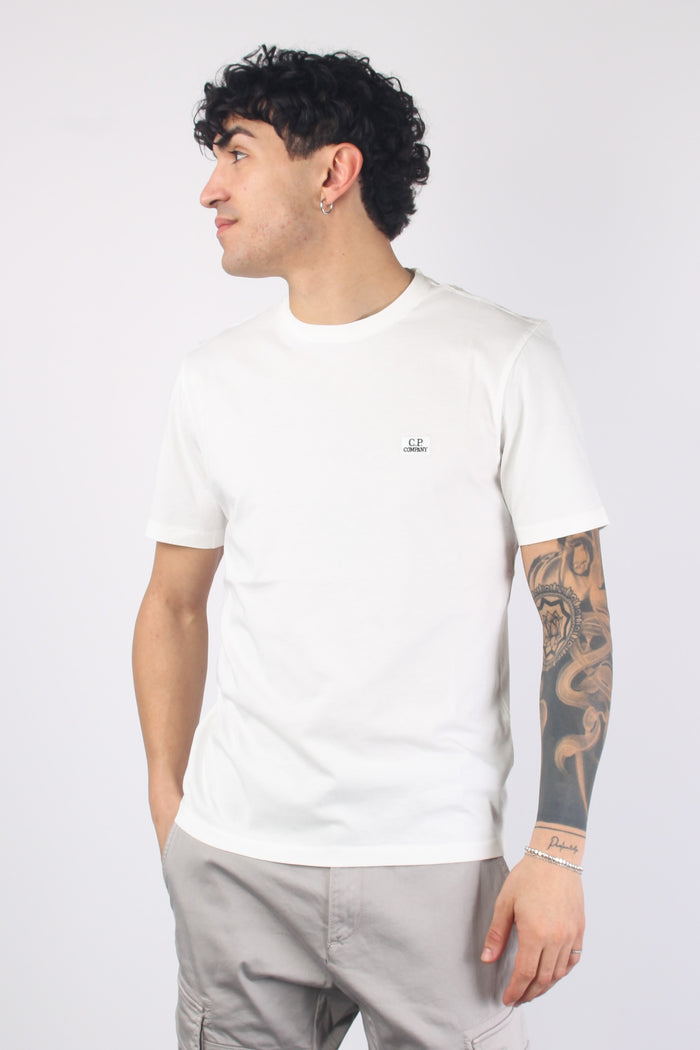 T-shirt Jersey Logo Gauze White-4