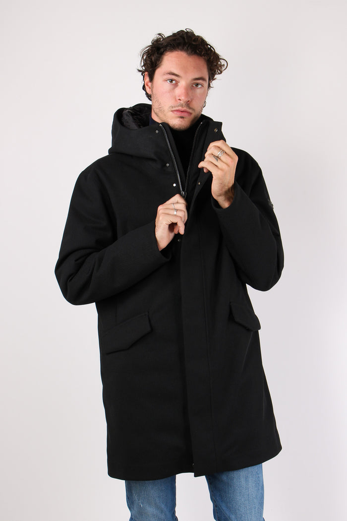 Parka Interno Piuma Tricotech Black-2