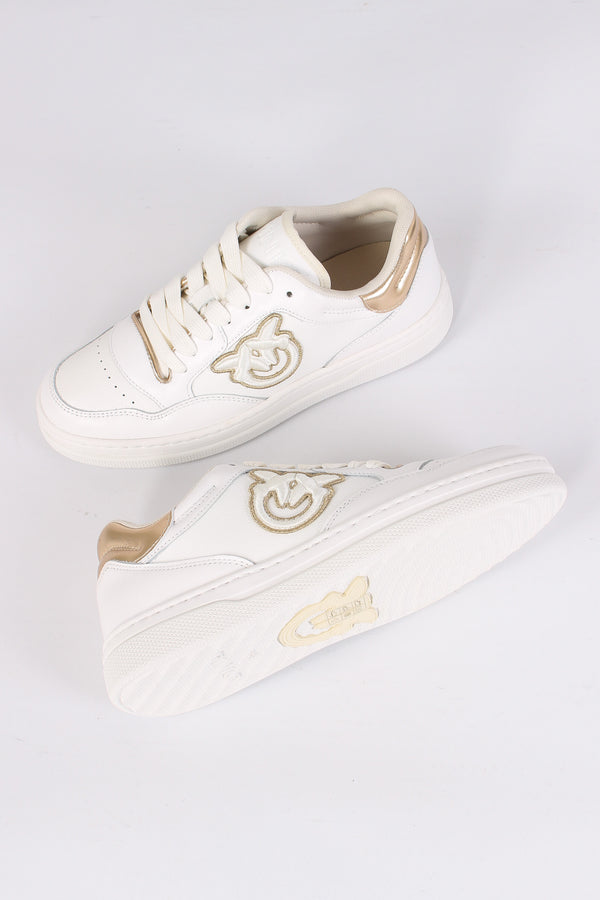 Mandy 01 Sneaker Pelle Logo White/light Gold-2