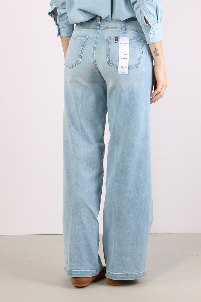 Jeans Good Flare Denim Chiaro-4