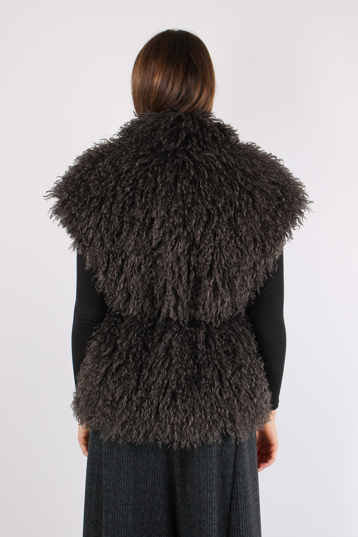 Gilet Mongolia Cintura Grigio-5