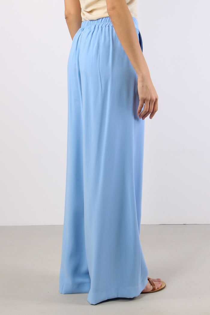Pantalone Palazzo Misto Viscos Azzurro-6